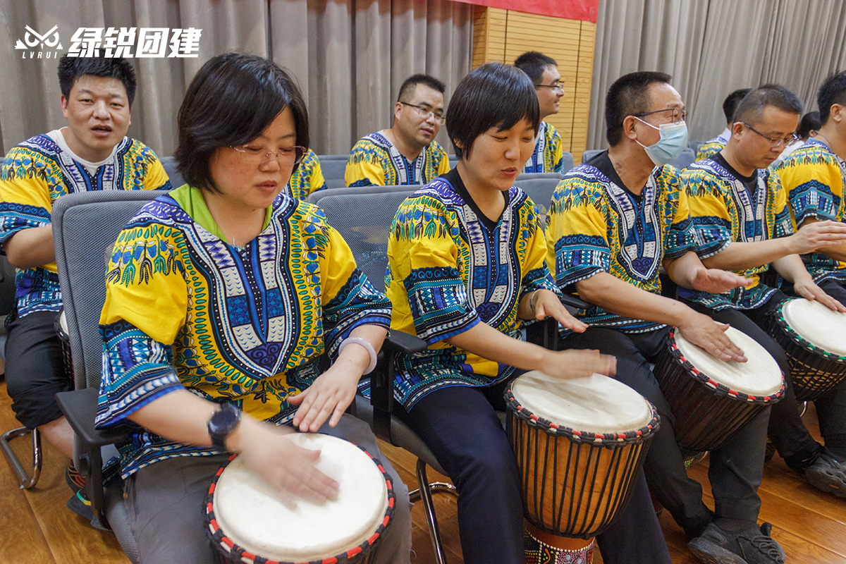 中铁宝桥--室内非洲鼓音乐主题团建